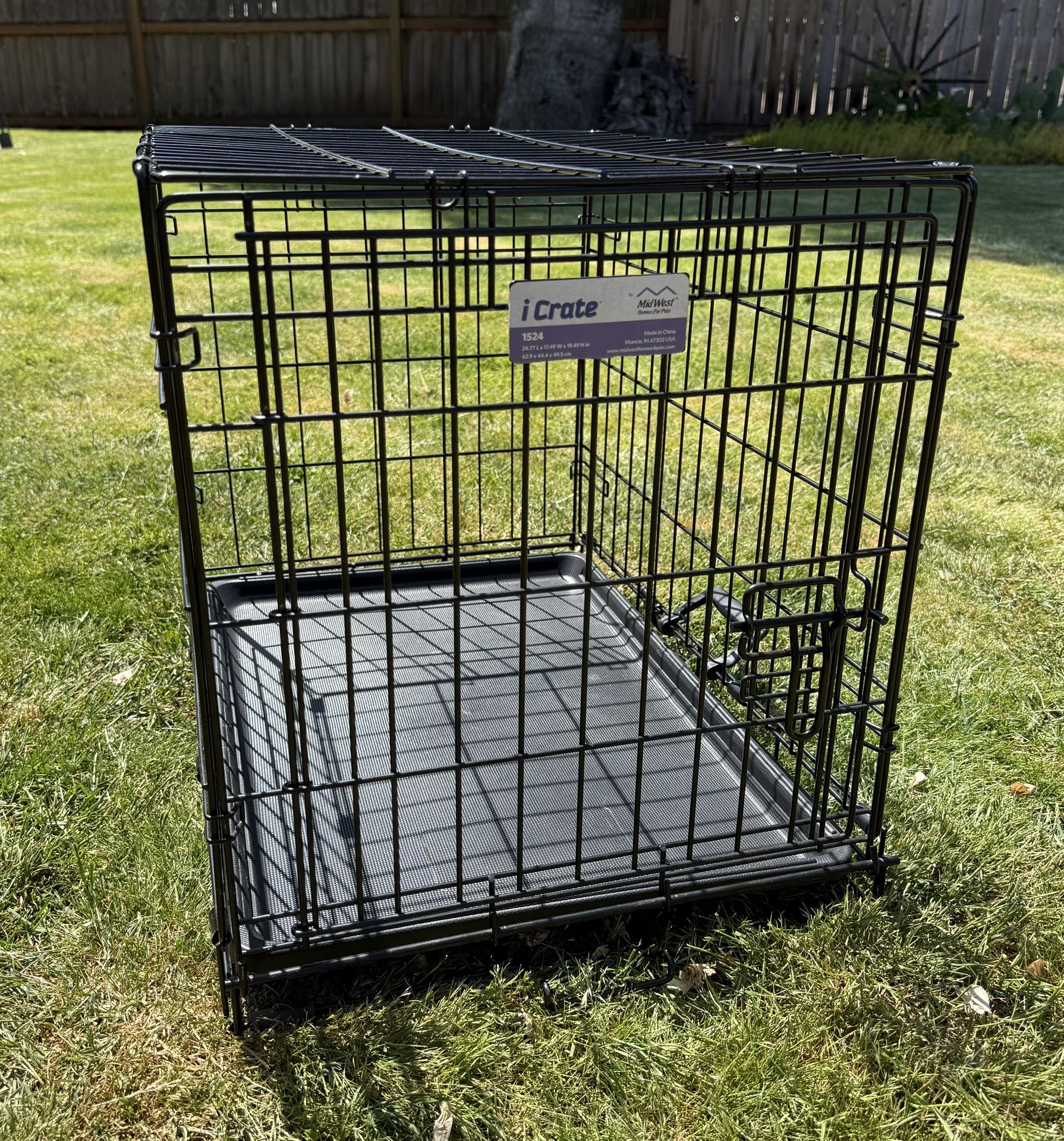 iCrate Pet Crate - Excellent Cond. Black Foldable 25 X 17.5 X 19.5