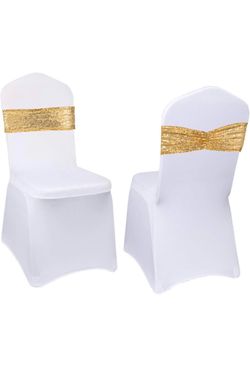 Sashes Gold Chair Sashes for Wedding Party Decorations