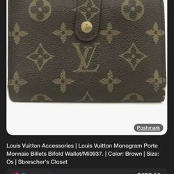 Louis Vuitton Brown Monogram Bifold Portomone Viennois Wallet M61663