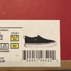 New Boys Vans Size 2