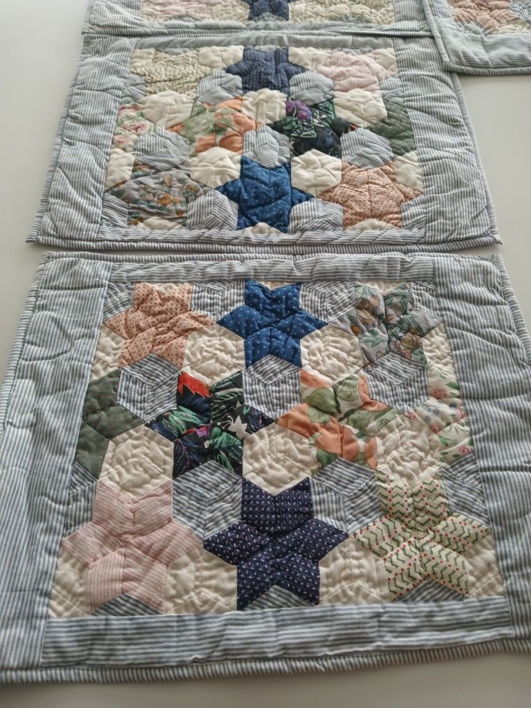Handmade Quilted Placemats Set Of 6