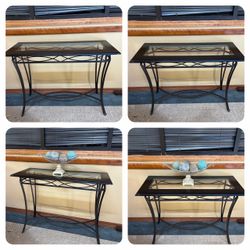 Glass-Top Console Table $24.99