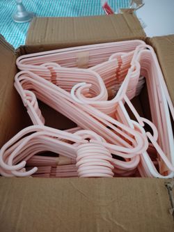 Box of 90 Little Girl or Baby Girl Hangers Excellent Condition