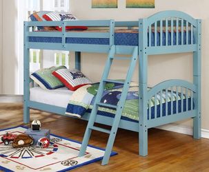Ryder Light Blue Twin over Twin Bunk Bed