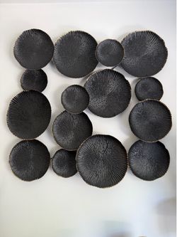 Large black/gold wall art piece