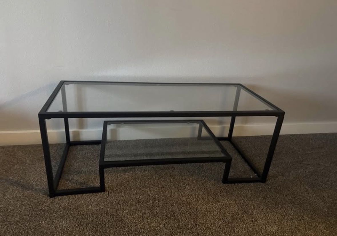 🪞Modern Glass Coffee Table | New & Ready to Go!