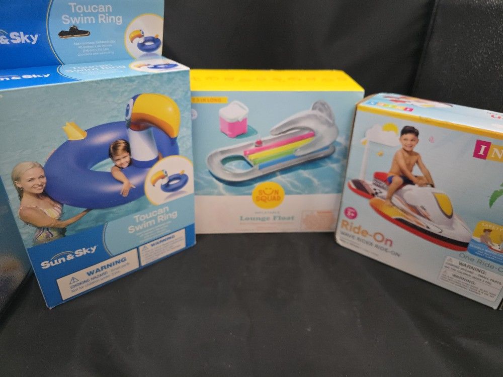 New Pool Floats & Kids Ride-On – 3-Pack Bundle