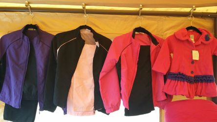 Girls sweatsuits and fleece coat