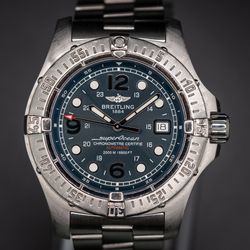 Breitling Superocean Steelfish A17390 Blue Dial 44mm Automatic Mens Watch Diver