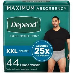 Adult Unisex Underwear XXL 44 ct. 3 PACK BUNDLE