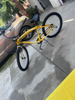 Yellow cruising bike
