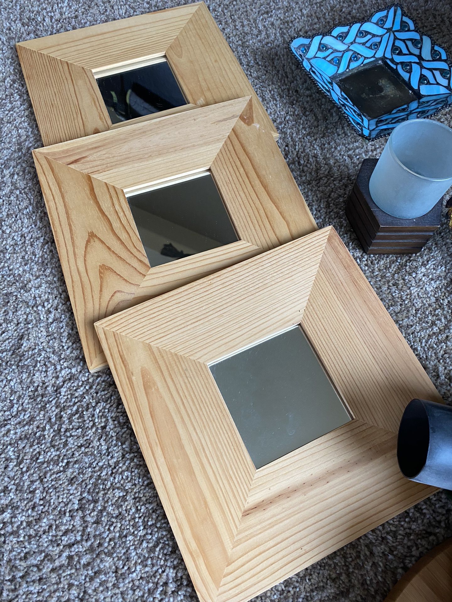 3 Wood Mirrors