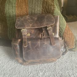 Emerson Brown Leather Backpack