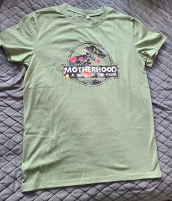 New "Motherhood is A Walk in The Park" Women's Funny Graphic T Shirts