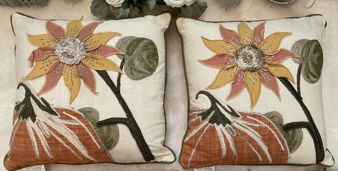 Set Of 2 Nice Pillows-19”x19”-$25 Firm,No Holds Or Spam