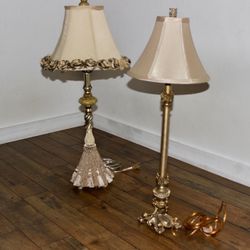 Vintage Gold Table Lamps – Ornate Traditional Style (Set of 2)