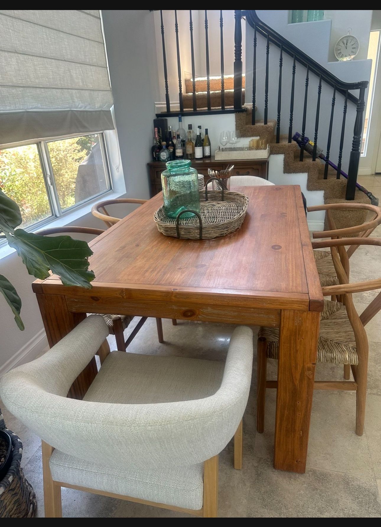 Dining Table Oak Color Wood