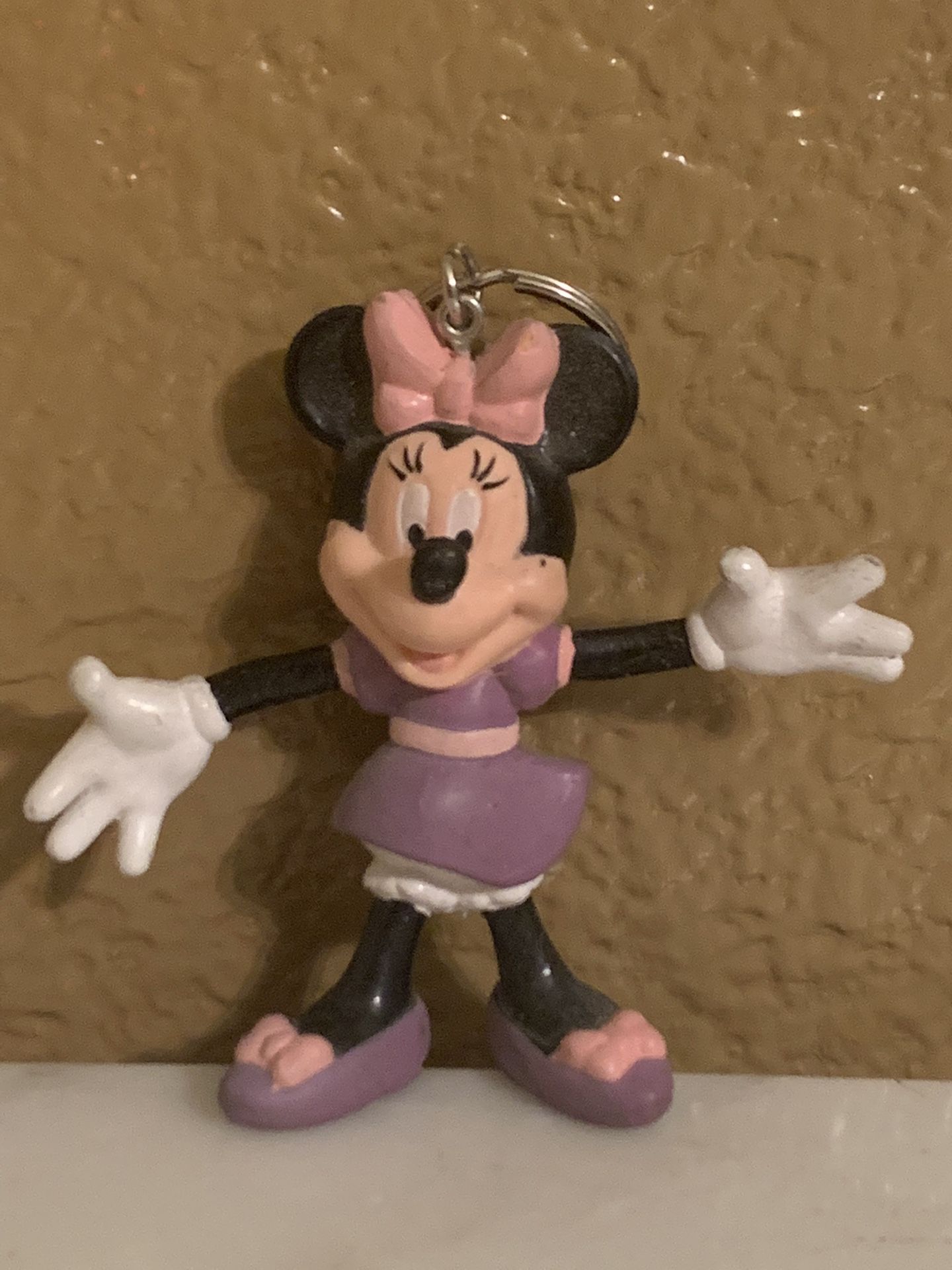 Disney Minnie Mouse Keychain Loose 3.5” Figure Monogram 1993