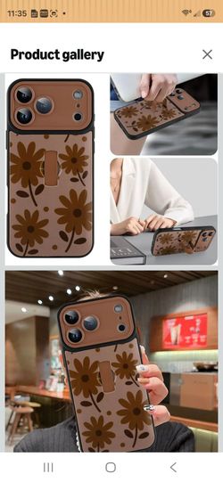 Compatible with iPhone 17 Pro Case with Finger Strap, Orange
Daisy Floral Shockproof Soft TPU Protective Cover for Women Girls, Slim Anti Scratch Cas