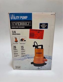🔥 1/4 HP Submersible Pump – Dual Function Utility & Transfer 26 gal GPM