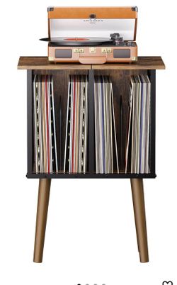 Record Player Stand, Record Stand with Vinyl Storage, Album Storage for Vinyl Records,