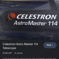 CELESTRON ASTRO MASTER 114 TELESCOPE