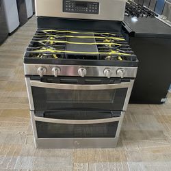 Ge Stainless Steel Double Oven Gas Stove 