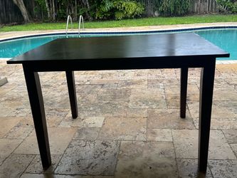 Dark brown wooden table