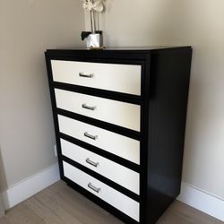 ZGalleries Tall Black & White Dresser 