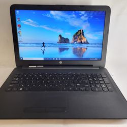 Fixed Price: HP 15 Notebook 15.6" Laptop AMD Quad Core/ 6GB/ 128 SSD HDD Win 11  Webcam  #7340