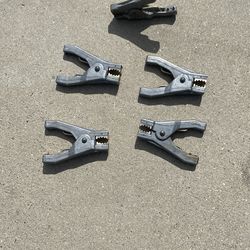 5 Vintage Military Aviation Clamps 