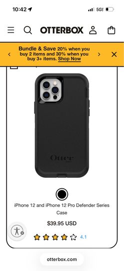 OtterBox iPhone 12 and iPhone 12 Pro Defender Series plus clip case