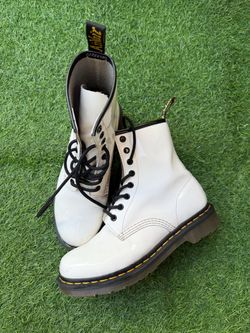 Dr. Martens 1460 Patent Leather Boots White