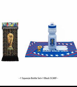 The Ultimate Official FIFA World Cup  Squeeze Water Bottle and Sports Towel