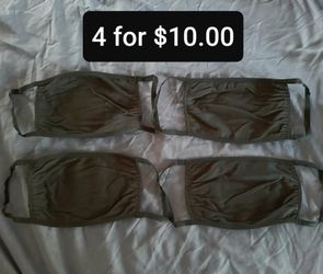 4 for $10 face mask (100% Cotton, 3 layer, reusable )