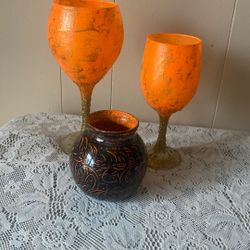 Decorative Orange Glassware