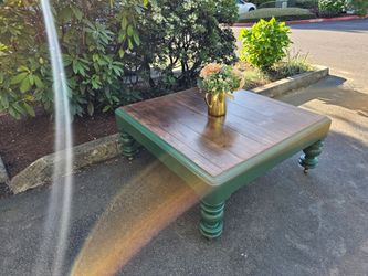 MARVELOUS Vintage Baker Green Coffee Table