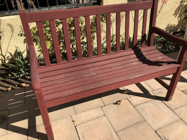 Red - Garden / Yard / Park Bench This listing is for the red garden