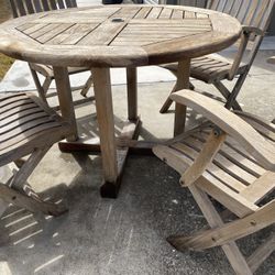 Solid Wood Table And Chairs