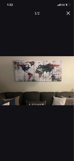 Canvas world wall decor