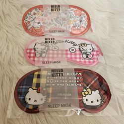 Hello Kitty Sanrio Sleep Mask  3 Pieces