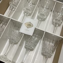 New Set of 8 GRAMERCY GOBLET 24% Lead Crystal Gramercy Goblets 10 oz