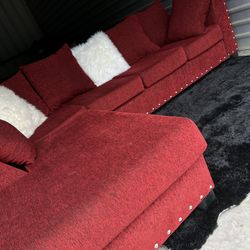 Nice Red Sectional Sofa 