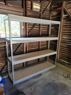 Industrial Shelving 4 Tier 72 in W x 18 in D Boltless Warehouse Shelves Garage Storage Racks Stronger Than Homedepot And Lowes Delivery Available