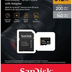 512 GB ImageMate PRO microSDXC UHS-I Card with Adapter!! 