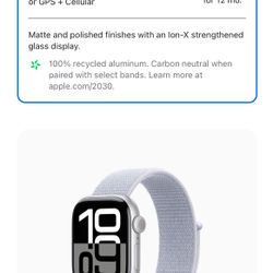 Apple Watch Series 10 42mm Silver Al Blue cloud SL CEL