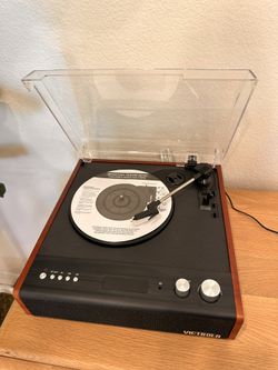Victrola Brighton – Bluetooth Record Player – 3-Speed Turntable, Premium Ceramic Stylus, Vinyl Stream for Wireless Streaming, Built-in Speakers, RCA a