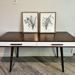 Mid Century Modern Dark Wood Desk