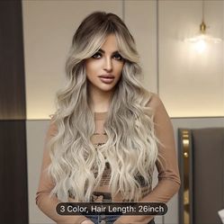Black and blonde ombre wig