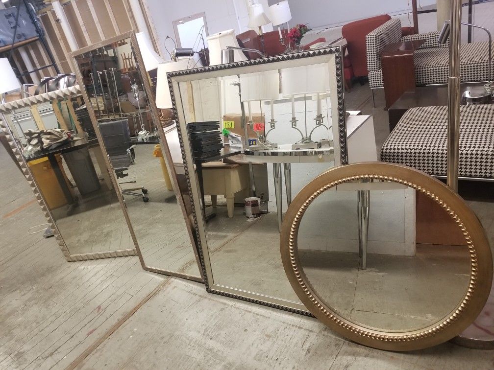 Hotel style mirrors 8n variety of sizes